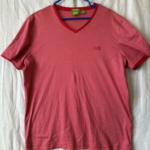 Boss Striped Red and White Tee XL